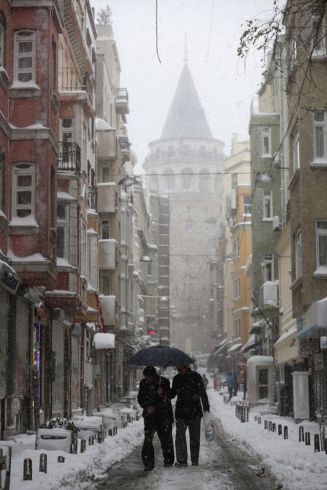  İstanbul'dan muhteşem kar manzaraları