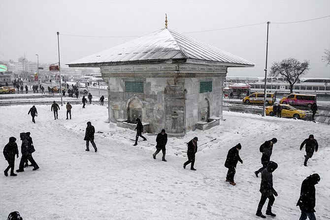  İstanbul'dan muhteşem kar manzaraları