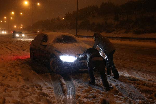 İstanbul'dan kar manzaraları