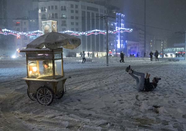 İstanbul'dan kar manzaraları