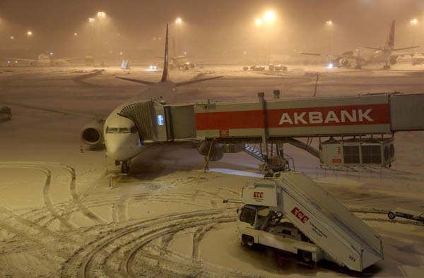 İstanbul'dan kar manzaraları