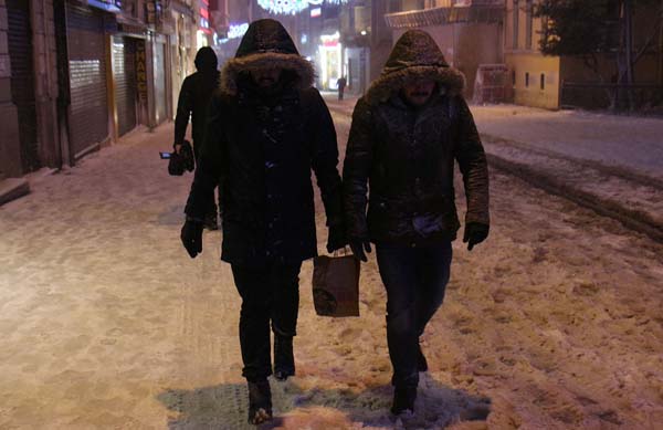 İstanbul'dan kar manzaraları