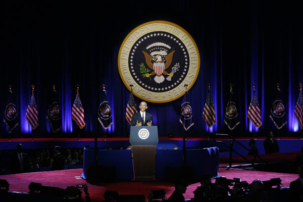 Obama, Amerikan halkına veda etti.
