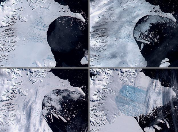 Larsen B buz sahanlığının 2002 yılındaki çöküşü de büyük bir kopuşu izlemişti