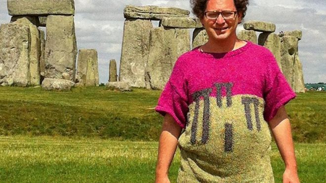 Sam Barsky İngiltere'deki Stonehenge'de