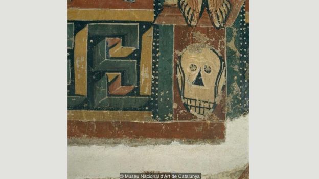 Kurukafa, çarmıh ve ölüm Katalan Romanesk sanatın temaları arasındadır.