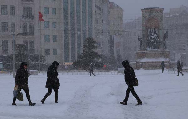 İstanbul'dan kar manzaraları