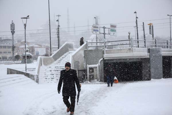 İstanbul'dan kar manzaraları