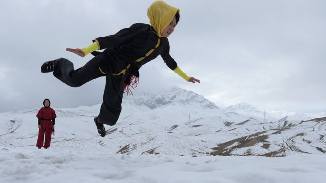 Afganistan'ın ilk kadın wushu eğitmeni oldu