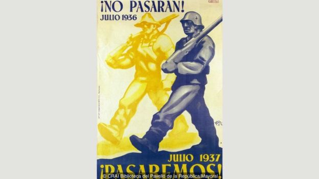 İspanya İç Savaşı'nda Cumhuriyetçiler için yaptığı 'Geçit Yok!' afişi ile Ramon Puyol, "Sanat için sanat köhne teorisi artık bitmiştir" diyordu.
