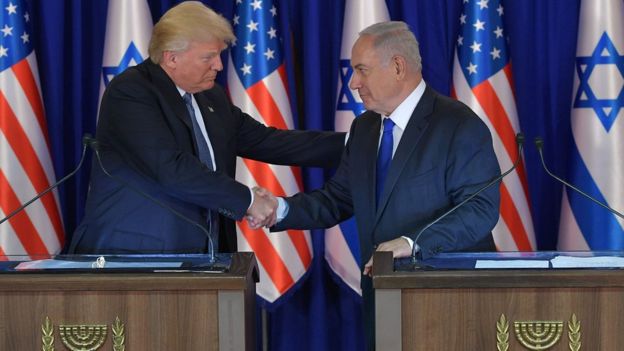 Donald Trump ve İsrail Başbakanı Binyamin Netanyahu