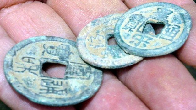 Song Hanedanı (960-1279) zamanında kullanılan ve 2005'te keşfedilen madeni paralar
