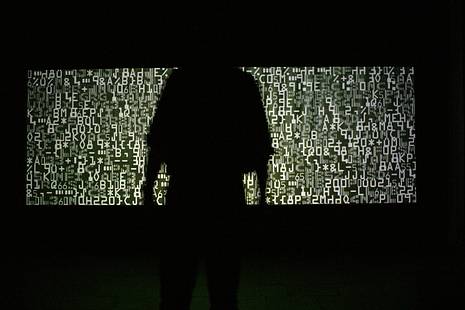 Andreas Muler-Pohle, Analog-Digital Mirror, 2004. Interactive video/sound installation, Kulturforum, Berlin, 2004 
