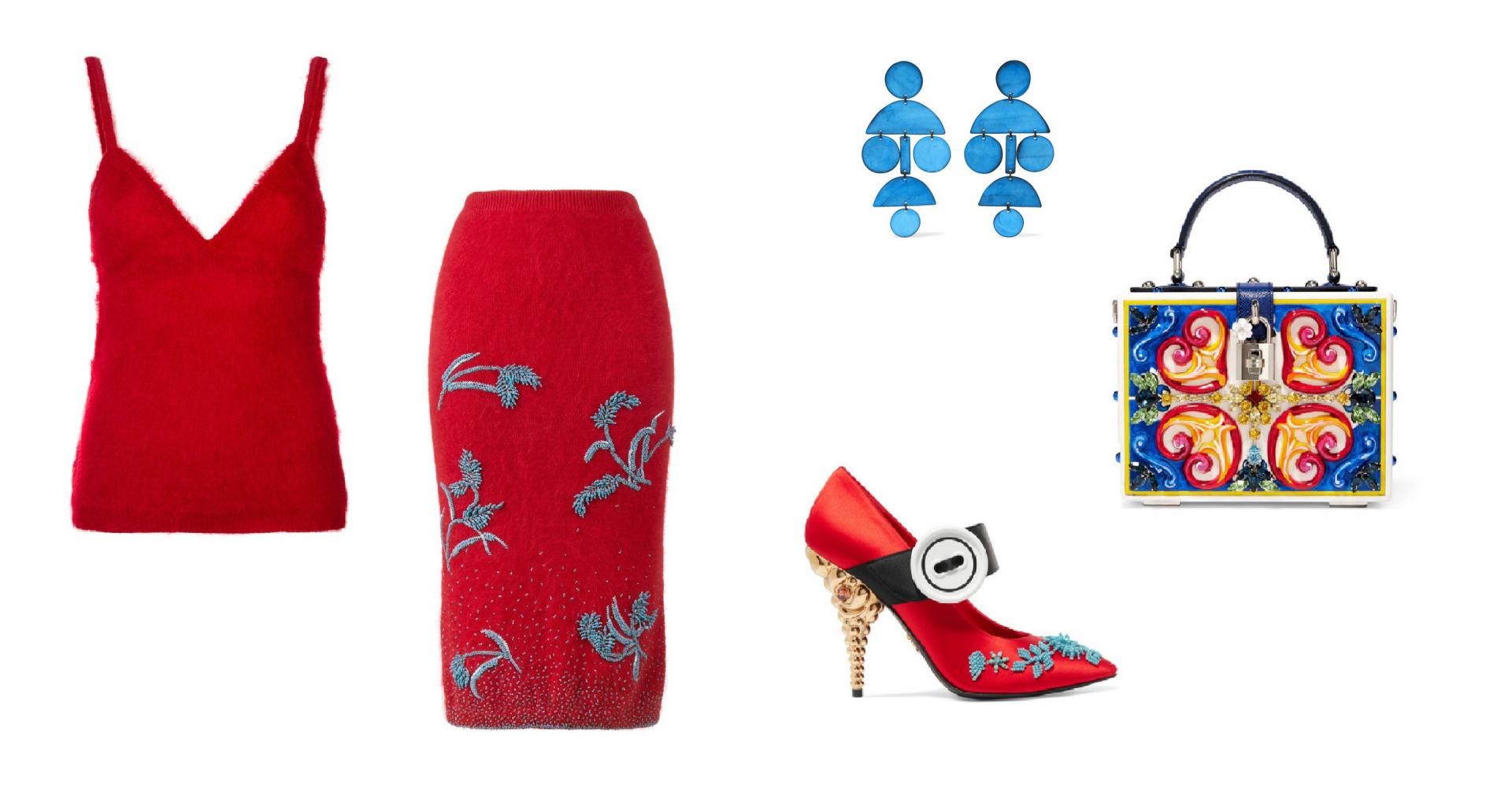 Etek - Bluz - Ayakkabı: Prada Çanta: Dolge & Gabbana Küpe: Annie Castello Brown