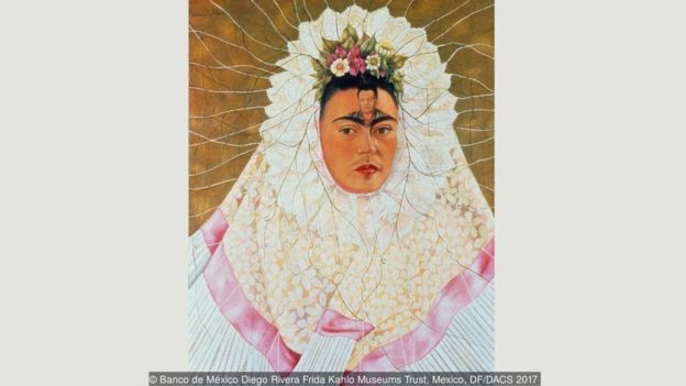 Kahlo'nun 1943'te yaptığı otoportre 'Kafamdaki Diego' adıyla biliniyor.