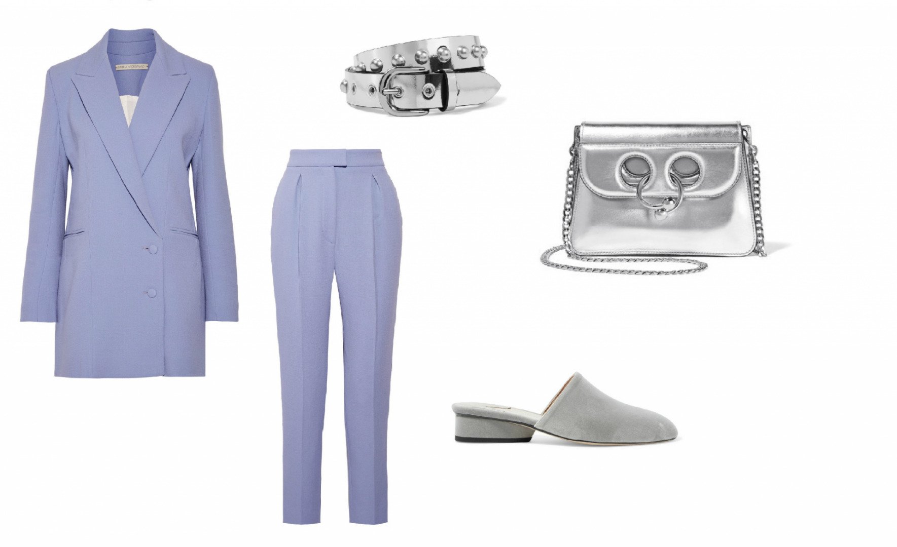 Blazer - Pantolon: Emilia Wickstead Kemer: Isabel Marant Terlik: Paul Andrew Çanta: JW Anderson