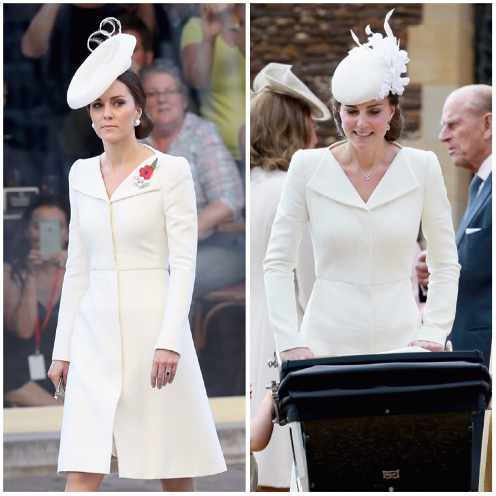 Sol: Passchendaele Muharebesinin 100. Yıl töreni Sağ: Prenses Charlotte'un vaftiz töreni (2015)