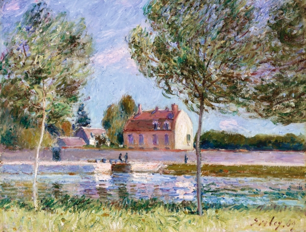 Alfred Sisley - BOURSE D'AFFRÈTEMENT DE LA BATELLERIE, SAINT-MAMMÈS OR MAISONS AU BORD DU LOING -  609,000 GBP