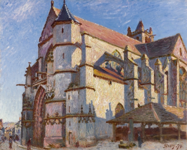 Alfred Sisley - LA VIEILLE ÉGLISE DE MORET, LE MATIN AU SOLEIL - 789,000 GBP 