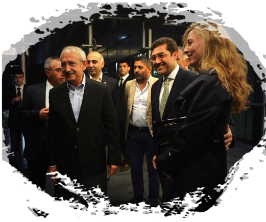 Beşiktaş Belediye Başkanı Murat Hazinedar, eşi Özlem Hazinedar ile birlikte CHP Genel Başkanı Kemal Kılıçdaroğlu'nu karşıladı