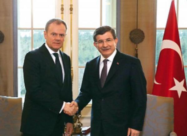 Avrupa Konseyi Başkanı Donald Tusk ile görüşen Başbakan Davutoğlu, “Suriye krizinden ne Türkiye ne AB sorumlu. Ancak bedelini biz ödüyoruz” dedi