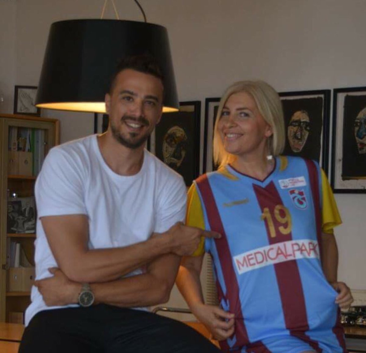 "Trabzonspor Medical Park Basketbol takımının kaptanı Alper Saruhan ile Neşe Berber