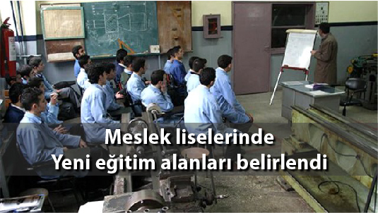 Milli Eğitim Bakanlığı, yeni özel meslek lisesi alanlarını belirledi.