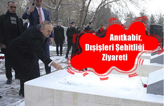 Bakan Çavuşoğlu ve büyükelçiler, Anıtkabir ve Dışişleri Şehitliği'ni ziyaret etti.