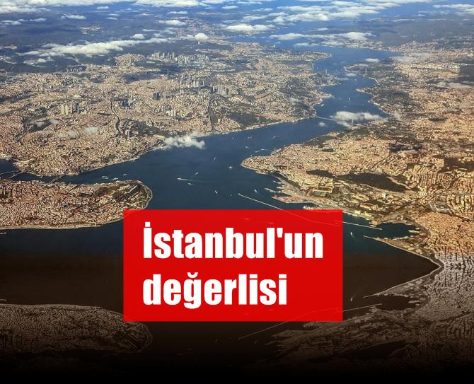 Yaklaşık 5,2 milyar metrekare alana sahip İstanbul'da yol ve göl gibi değer atanması mümkün olmayan alanlar dışında kalan arsa ve arazilerin toplam değeri 2 trilyon dolar.