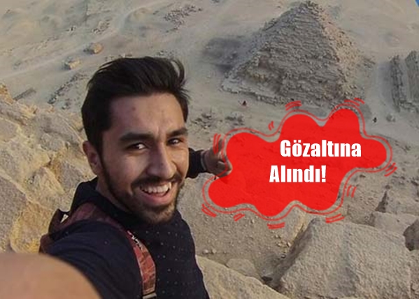 Türk öğrenci Mısır'da Keops piramidinin zirvesine çıktı