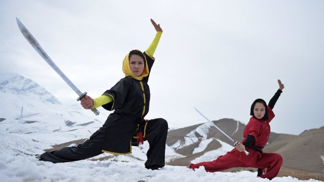 Afganistan'ın ilk kadın wushu eğitmeni oldu