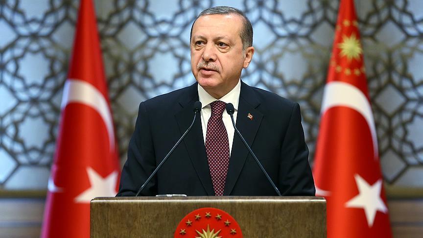 Erdoğan'dan kutlama mesajı