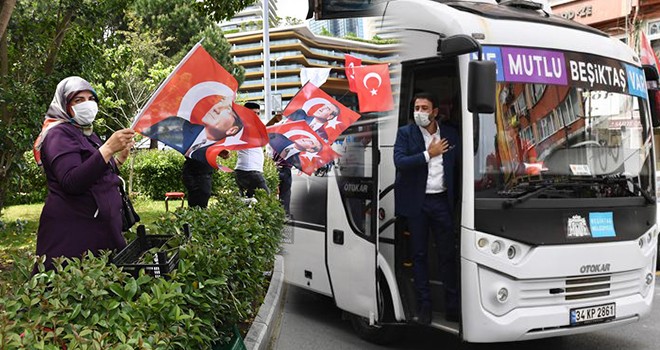 Beşiktaş'ın cadde ve sokaklarında 19 Mayıs coşkusu